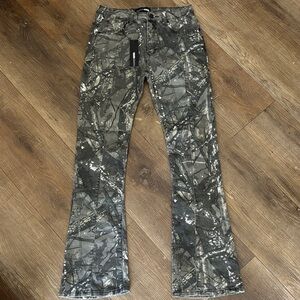 NWT Camouflage Stretch Flare Pants